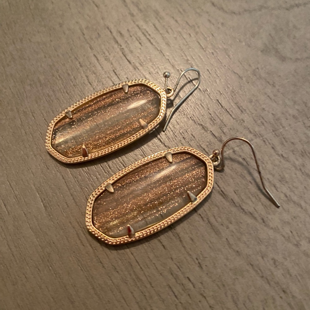 Kendra Scott Gold Sparkle Elle Earrings